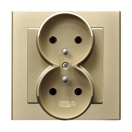 Gniazda-podwojne-podtynkowe - gniazdo podwójne z uziemieniem gp-2rz/39 złoty sonata ospel 