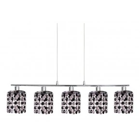 Lampy-sufitowe - lampa wisząca z pięcioma kloszami 5x40w g9 royal 35-35724 candellux 