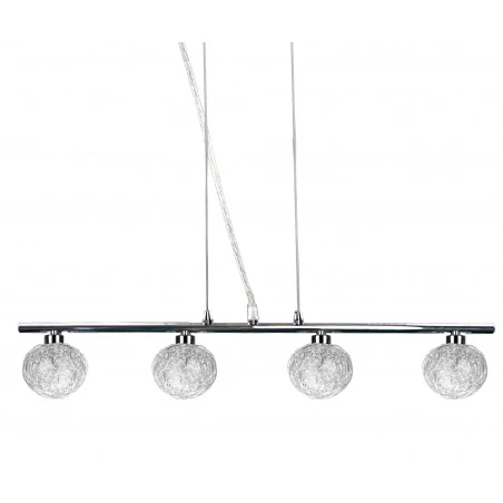 Lampy-sufitowe - czteropunktowa lampa wisząca chromowa 4x40w g9 sphere 34-14047 candellux 