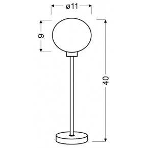 Lampki-nocne - lampa gabinetowa jednopunktowa chrom 1x40w g9 sphere 41-14061 candellux 