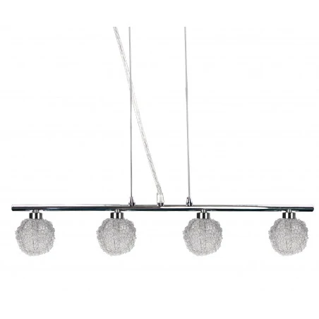 Lampy-sufitowe - oświetlenie sufitowe chromowo-szklane czteropunktowe 4x40w g9 wind 34-14092 candellux 