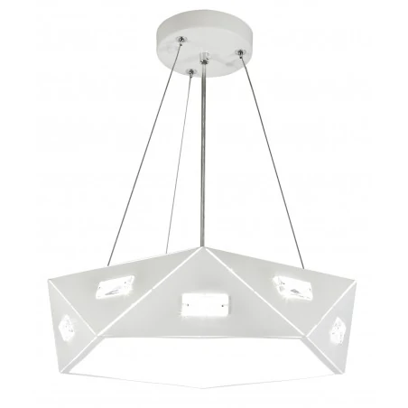 Lampy-sufitowe - biała lampa wisząca z regulowaną wysokością 42 3x40w g9 nemezis 31-59147 candellux 