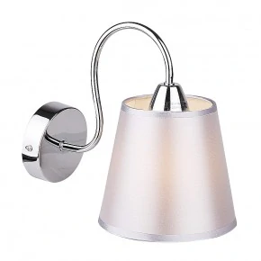 Kinkiety-do-salonu - elegancki kinkiet o tkaninowym kloszu1x40w e14 chrom luk 21-70739 candellux 