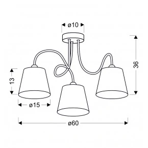 Lampy-sufitowe - potrójna lampa wisząca chromowa 3x40w e14 luk 33-70746 candellux 