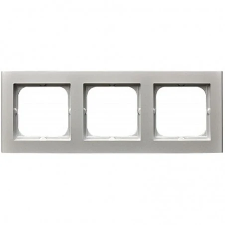 Ramki-potrojne - ramka potrójna r-3r/38 srebrny mat sonata ospel 