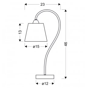 Lampki-biurkowe - lampa stołowa z tkaninowym abażurem 1x40w e14 luk 41-70760 candellux 