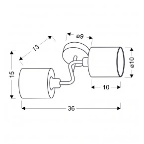 Kinkiety - kinkiet podwójny satynowo - chromowy 2x40w e14 sax 22-70678 candellux 