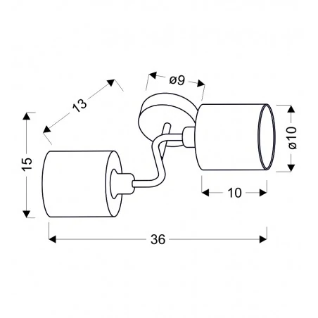 Kinkiety - kinkiet podwójny satynowo - chromowy 2x40w e14 sax 22-70678 candellux 