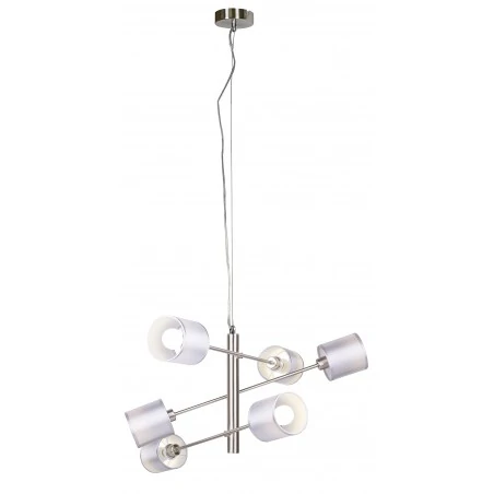 Lampy-sufitowe - lampa wisząca satynowa z regulowaną wysokością 6x40w e14 sax 36-70722 candellux 