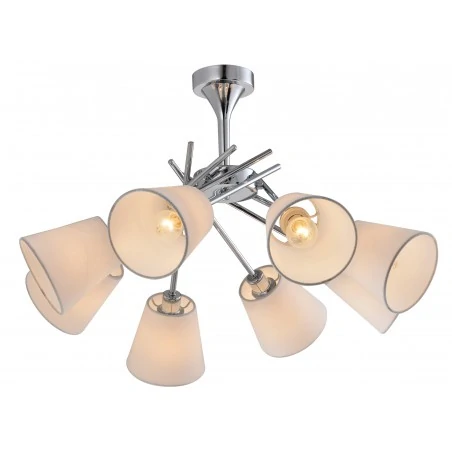 Lampy-sufitowe - oprawa sufitowa chromowa ze stożkowymi kloszami 8x40w e14 vox 38-70647 candellux 