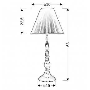 Lampki-nocne - czarna lampa stołowa z nitkowym stożkowym abażurem 63cm 1x60w e27 gillenia 41-21321 candellux 