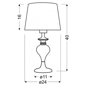 Lampki-nocne - elegancka lampka nocna o wysokości 40cm 1x60w e27 gillenia 41-11954 candellux 