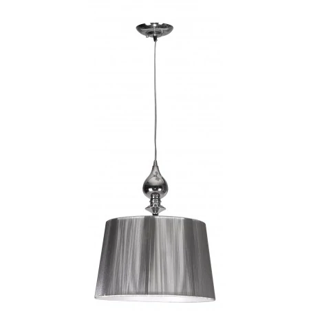 Lampy-sufitowe - srebrna lampa sufitowa z abażurem glamour 31-07155 gillenia candellux 