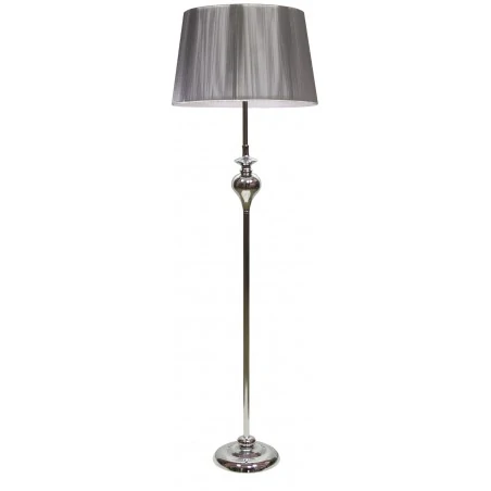 Lampy-stojace - srebrna lampa podłogowa w nowoczesnym stylu 1x60w e27 gillenia 51-11947 candellux 