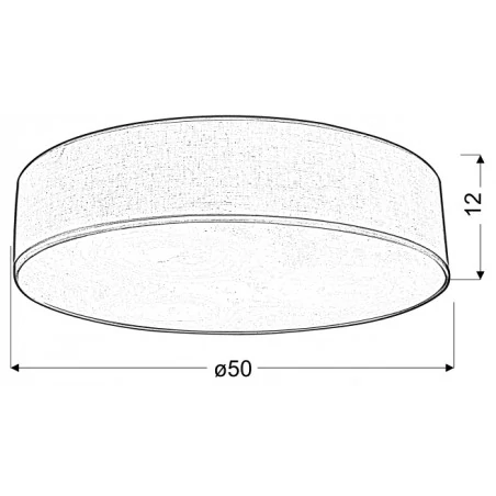 Lampy-sufitowe - lampa sufitowa szara koło 50 3x40w e27 kioto 31-64707 candellux 