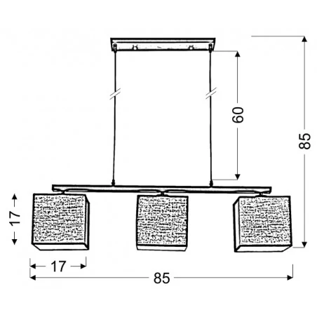 Lampy-sufitowe - lampa wisząca beżowo-biała z trzema kloszami 3x40w e27 boho 33-58362 candellux 