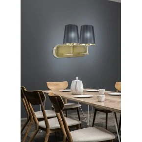 Kinkiety - patynowy kinkiet dwie lampki do sypialni 22-53510 milonga candellux 