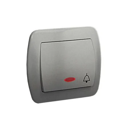 Wlaczniki-i-przyciski-dzwonkowe - przycisk dzwonek z podświetleniem aluminiowy ad1l/26 simon akord kontakt-simon 