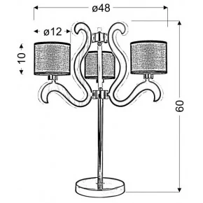 Lampki-nocne - lampa gabinetowa miedziana z świecącymi ramionkami 3x40w e14 + 18,4w led ambrosia 43-33925 candellux 