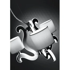 Lampy-sufitowe - chromowa lampa wisząca na kilka źródeł światła 3x40w e14 + 18,4w led ambrosia 33-33895 candellux 