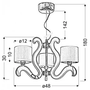 Lampy-sufitowe - chromowa lampa wisząca na kilka źródeł światła 3x40w e14 + 18,4w led ambrosia 33-33895 candellux 