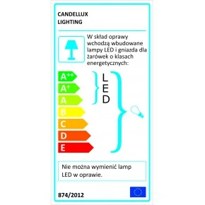 Lampy-sufitowe - chromowa lampa wisząca na kilka źródeł światła 3x40w e14 + 18,4w led ambrosia 33-33895 candellux 
