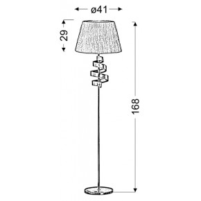 Lampy-stojace - chromowa lampa podłogowa ze złotym elementem 1x60w e27 denis 51-23506 candellux 