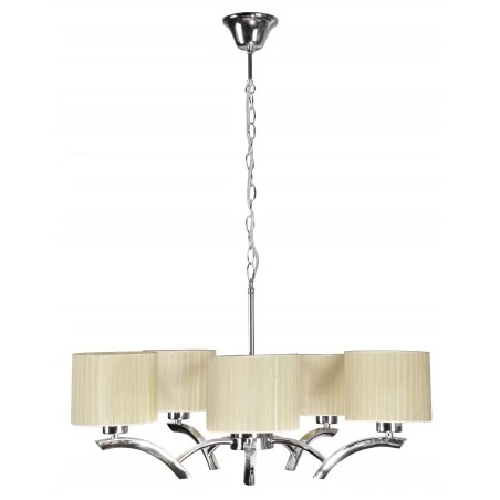 Lampy-sufitowe - oświetlenie wiszące kremowo-chromowe 5x60w e27 draga 35-04222 candellux 
