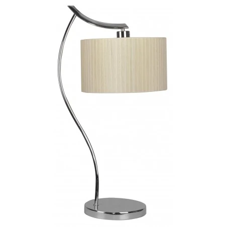 Lampki-nocne - lampka biurkowa chromowa z kremowym abażurem 1x60w e27 draga 41-04239 candellux 