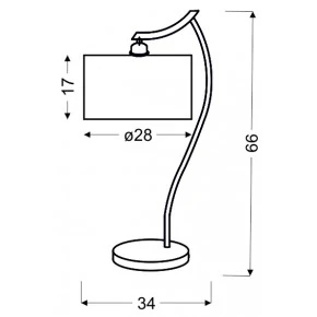 Lampki-nocne - lampka biurkowa chromowa z kremowym abażurem 1x60w e27 draga 41-04239 candellux 