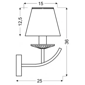 Kinkiety-do-salonu - kinkiet stalowy patynowo - żółty 1x40w e14 15x36 valencia 21-84012 candellux 