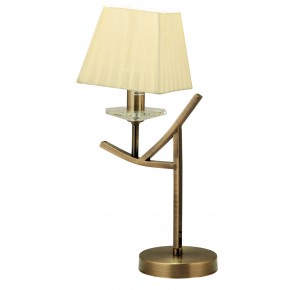 Lampki-biurkowe - lampa stołowa nocna ze szklanym elementem 1x40w e14 h-45 valencia 41-84593 candellux 