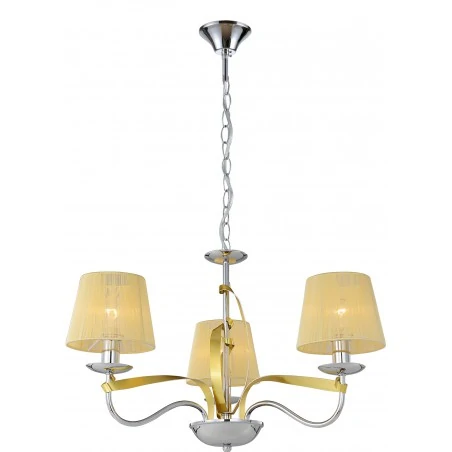 Oswietlenie - żyrandol z 3 abażurami złoto/chrom diva 33-55057 candellux 