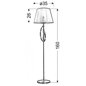 Lampy-stojace - lampa podłogowa złoto-srebrna e27 diva 51-55088 candellux 