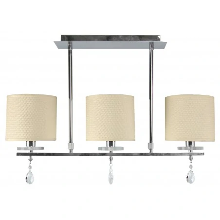 Lampy-sufitowe - elegancka lampa wisząca trzypunktowa chromowo-biała 3x40w e14 estera 33-11510 candellux 