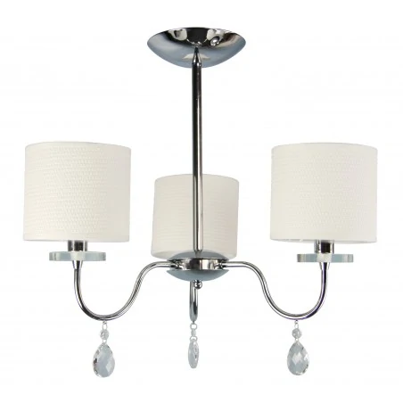 Lampy-sufitowe - lampa wisząca chromowa z zwisającymi kryształkami 3x40w e14 estera 33-11664 candellux 