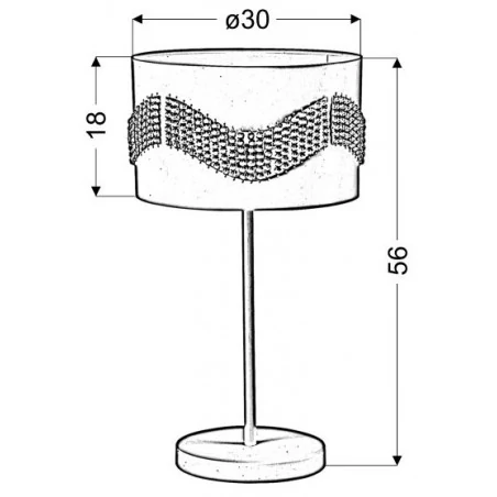 Lampki-nocne - lampa gabinetowa biała z koralikami h-56 1x60w e27 antonio 41-23018 candellux 