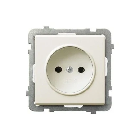 Gniazda-pojedyncze-podtynkowe - gniazdo wtyczkowe bez uziemienia pojedyncze ecru sonata gp-1r/m/27 ospel 