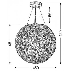 Lampy-sufitowe - lampa sufitowa miedziana kula z metalowych rurek 50 1x60w e27 abros 31-09074 candellux 