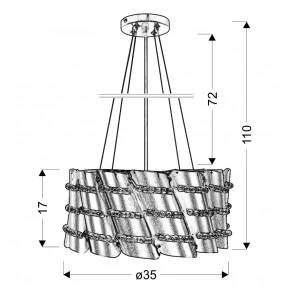 Lampy-sufitowe - metalowa lampa wisząca z koralikami 1x60w e27 smile 31-40633 candellux 