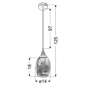 Lampy-sufitowe - chromowana lampa wisząca z lustrzaną powierzchnią marina 1x60w e27 31-60174 candellux 