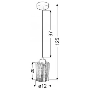 Lampy-sufitowe - czarna lampa wisząca o szklanym kloszu 12 1x60w e27 cox 31-53862 candellux 