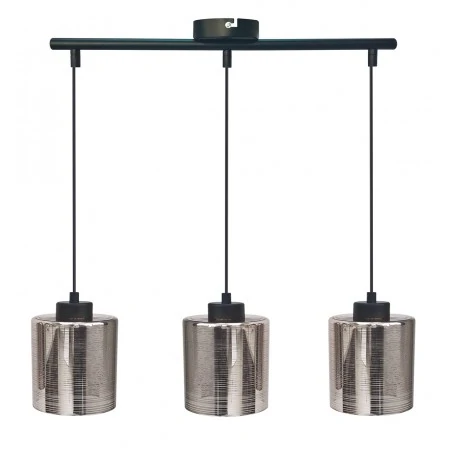 Lampy-sufitowe - trzypunktowa lampa wisząca w czarnym kolorze 3x60w e27 cox 33-53886 candellux 