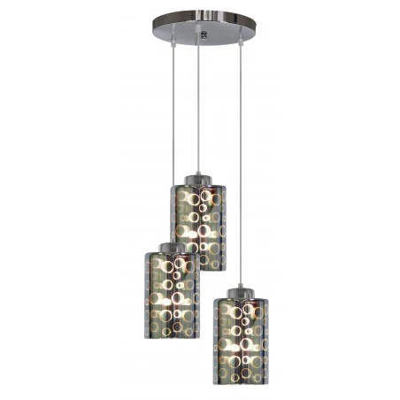 Lampy-sufitowe - lampa wisząca - talerz o oryginalnej strukturze kloszy 3x40w e27 nocturno 33-57747 candellux 