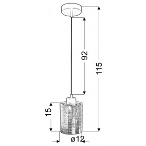 Lampy-sufitowe - lampa wisząca o regulowanej wysokości 12 1x40w e27 nocturno 31-57686 candellux 