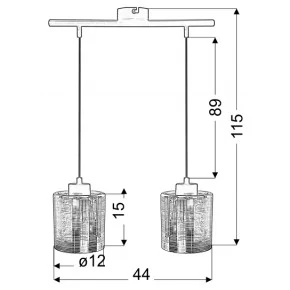 Lampy-sufitowe - oświetlenie wiszące z regulowaną wysokością 2x40w e27 nocturno 32-57693 candellux 