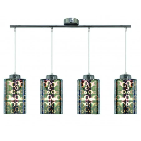 Lampy-sufitowe - czteropunktowa lampa wisząca chromowa 4x40w e27 nocturno 34-57723 candellux 