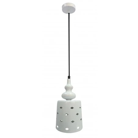 Lampy-sufitowe - lampa wisząca pojedyncza biała 15/26 1x60w e27 hamp 31-51905 candellux 