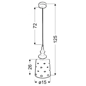 Lampy-sufitowe - lampa wisząca pojedyncza biała 15/26 1x60w e27 hamp 31-51905 candellux 