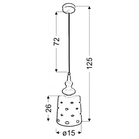 Lampy-sufitowe - lampa wisząca pojedyncza biała 15/26 1x60w e27 hamp 31-51905 candellux 